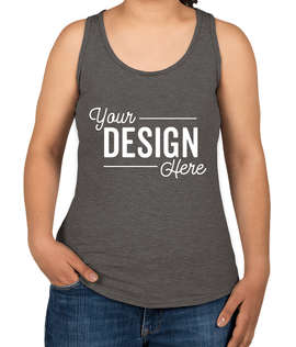 Anvil Women's Tri-Blend Racerback Tank - Color: Heather Dark Grey