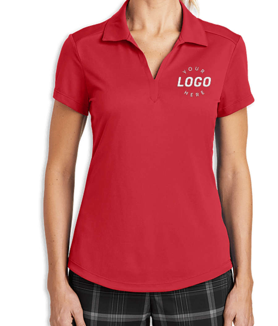 Nike Women's Dri-FIT Legacy Performance Polo - Embroidered in Gym Red