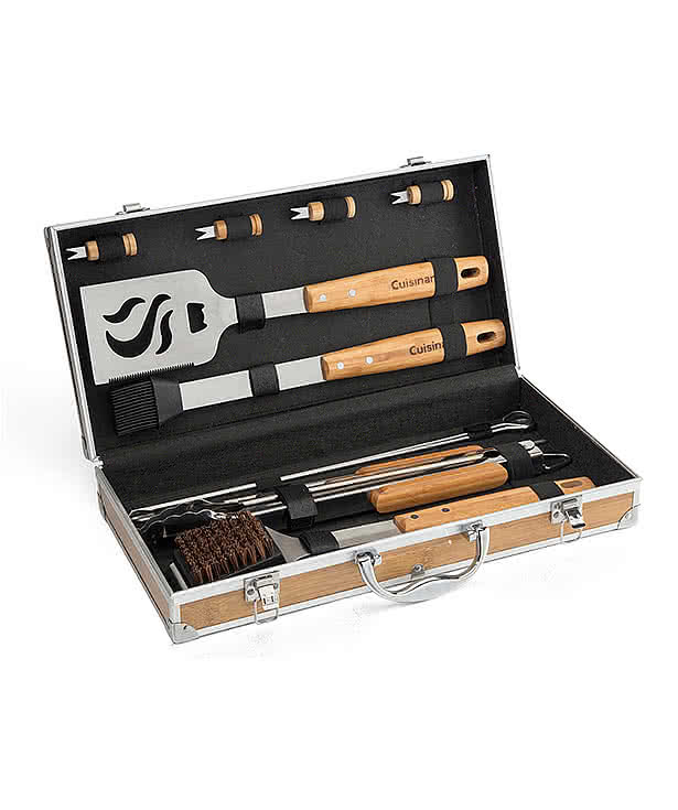 Cuisinart Outdoors Bamboo 13-Piece Grill Tool Set