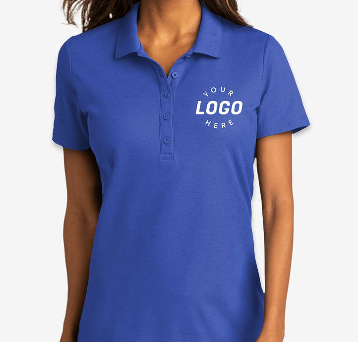 Women's custom polo shirts for golf tournament