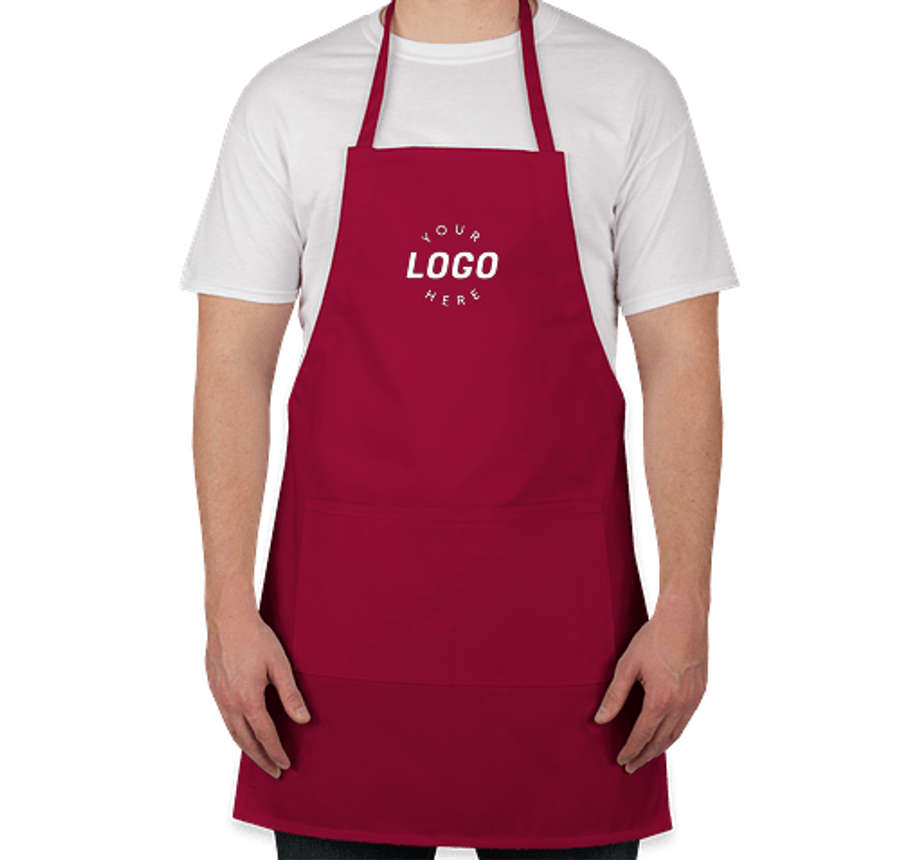 Liberty Bags Butcher Full Length Two-Pocket Apron in Red
