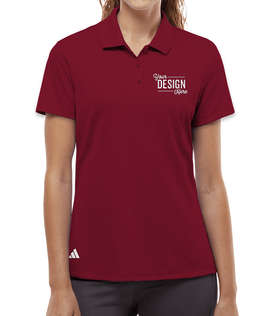 Adidas Women's Sport Recycled Performance Polo - Color: Collegiate Burgundy