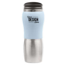 14 oz. Maui Two-Tone Stainless Steel Tumbler - Color: Sky Blue