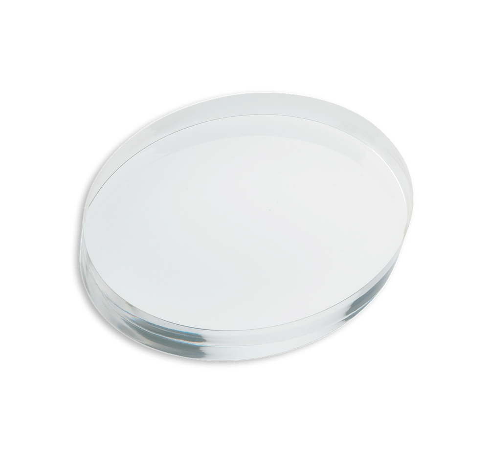 Laser Engraved Oval Acrylic Paperweight-default