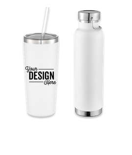 22 oz. Thor Copper Vacuum Insulated Drinkware Gift Set - Color: White