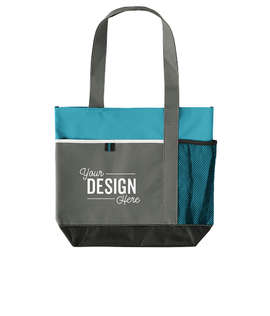 Webster Pocket Tote Bag - Color: Aqua