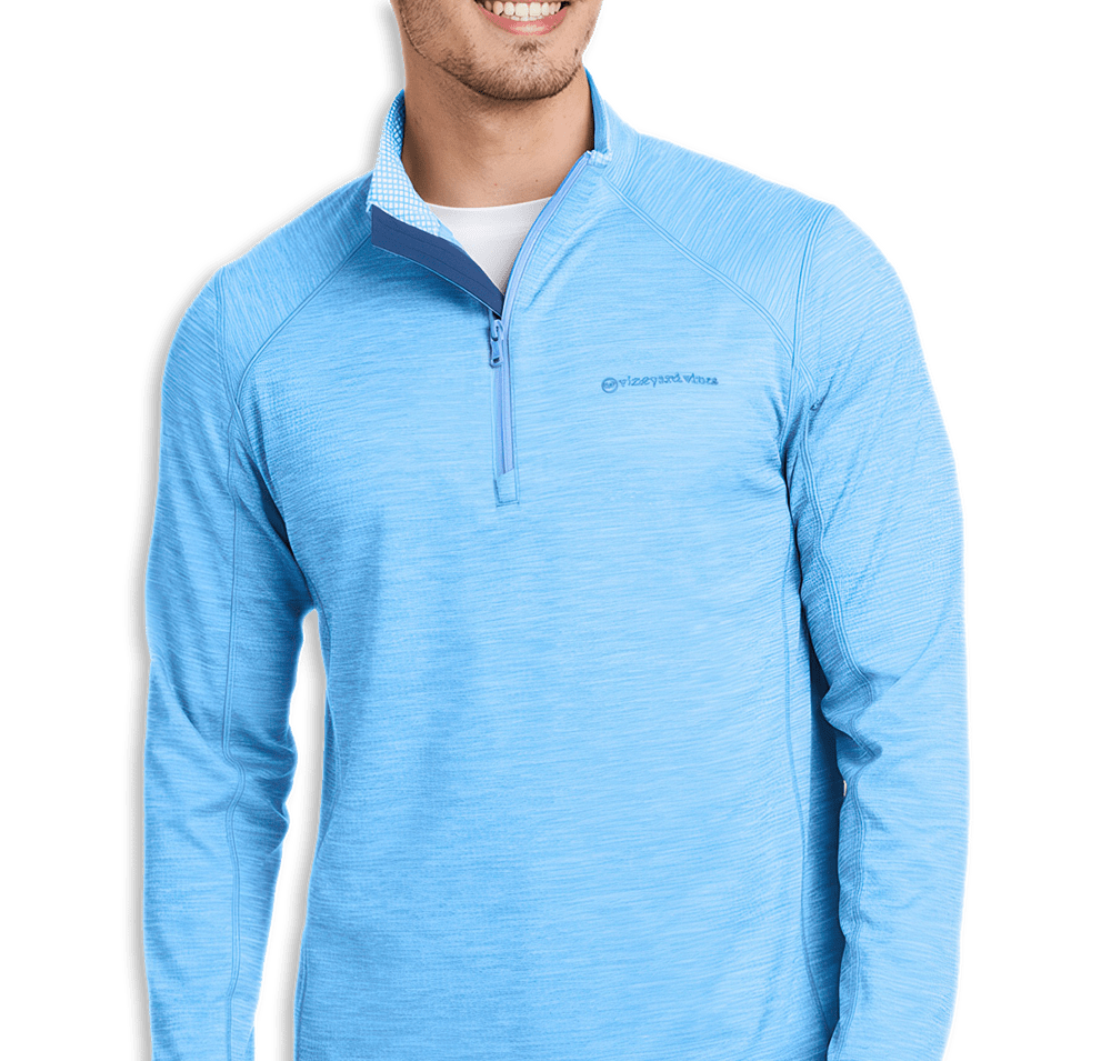 Vineyard Vines Sankaty Logo Quarter Zip Sweatshirt - Embroidered-default