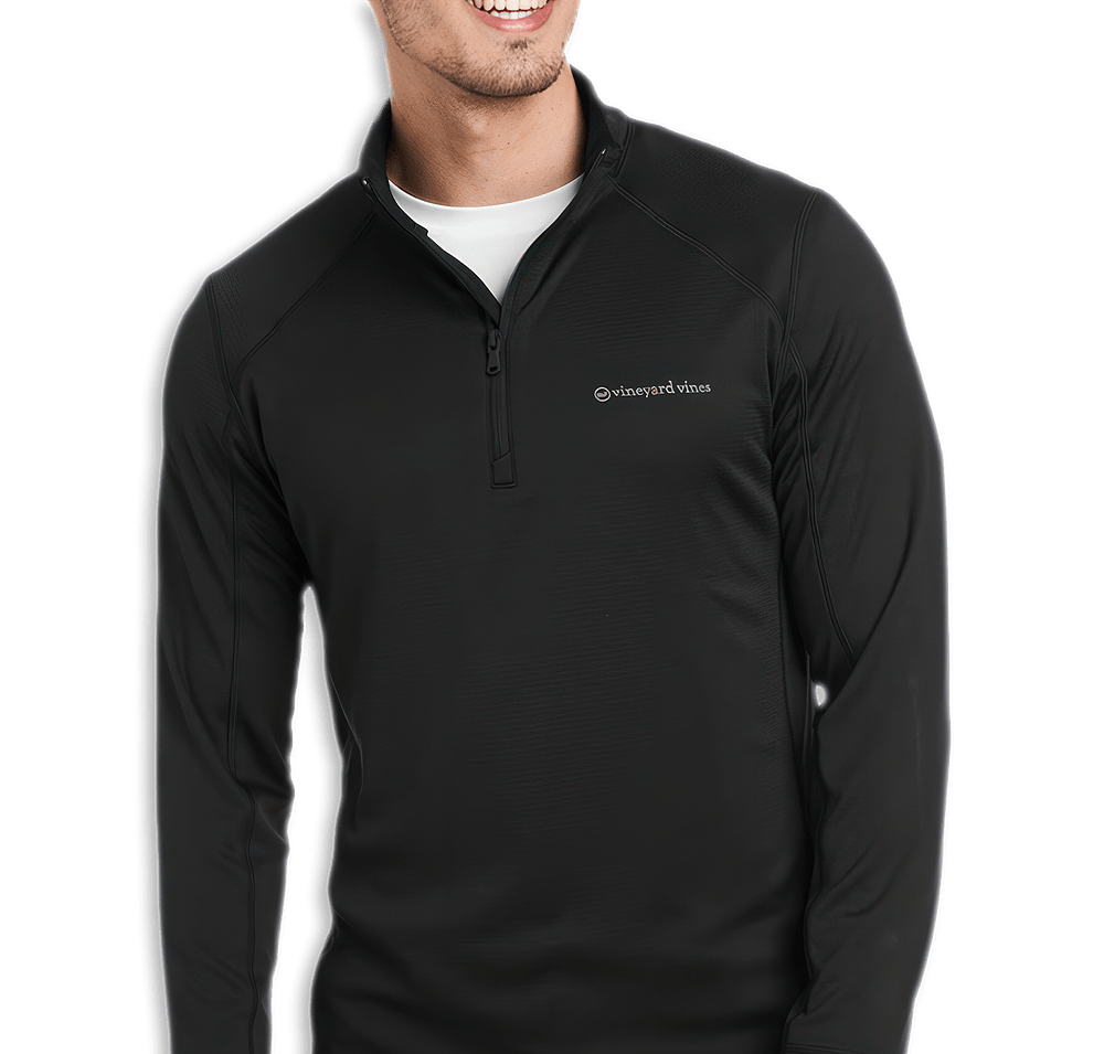 Vineyard Vines Sankaty Logo Quarter Zip Sweatshirt - Printed-default