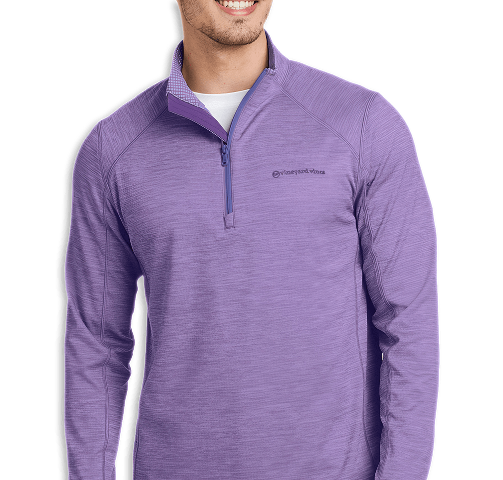 Vineyard Vines Sankaty Logo Quarter Zip Sweatshirt - Printed-default