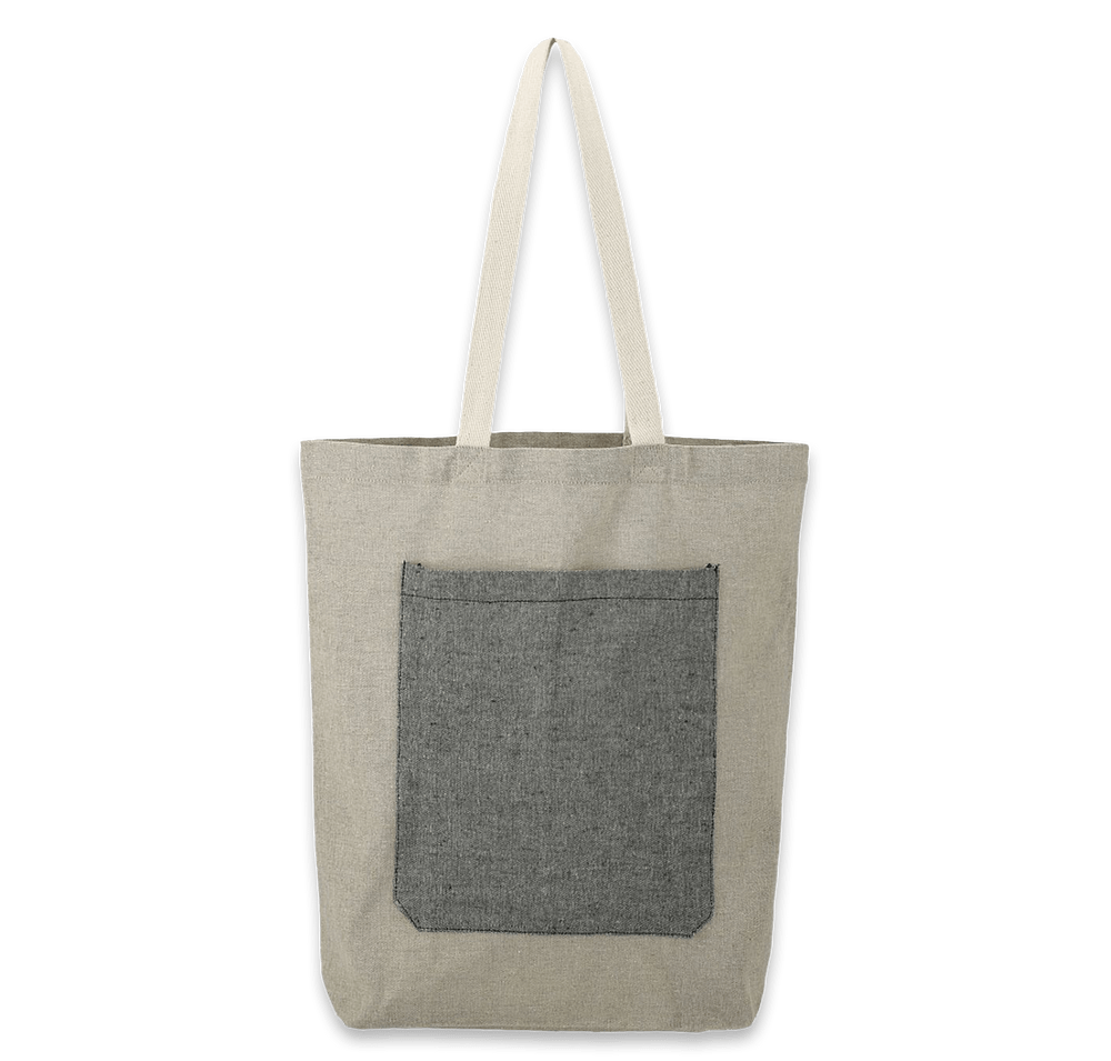 Medium Recycled Cotton Pocket Tote Bag-default