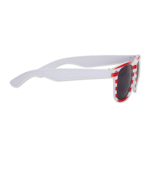Recycled USA Flag Sunglasses in White