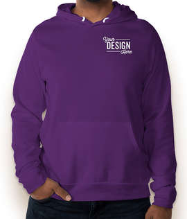 Embroidered Bella + Canvas Ultra Soft Pullover Hoodie - Color: Team Purple