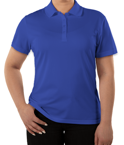 Core 365 Women's Performance Pique Polo - Printed in True Royal
