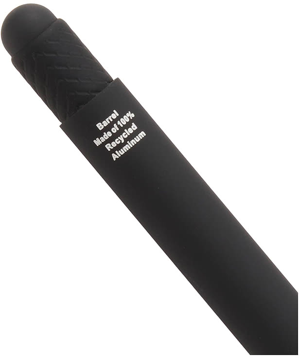Laser Engraved Nadine Recycled Soft Touch Gel Stylus Pen (blue ink)