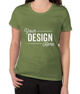 Royal Apparel Women's USA-Made Slim Fit Organic T-shirt - Color: Moss