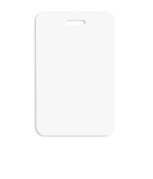 Full Color 2.25" x 3.5" Plastic Identification Badge in White