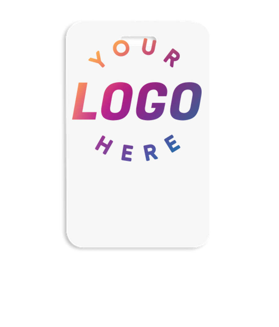 Full Color 2.25" x 3.5" Plastic Identification Badge in White
