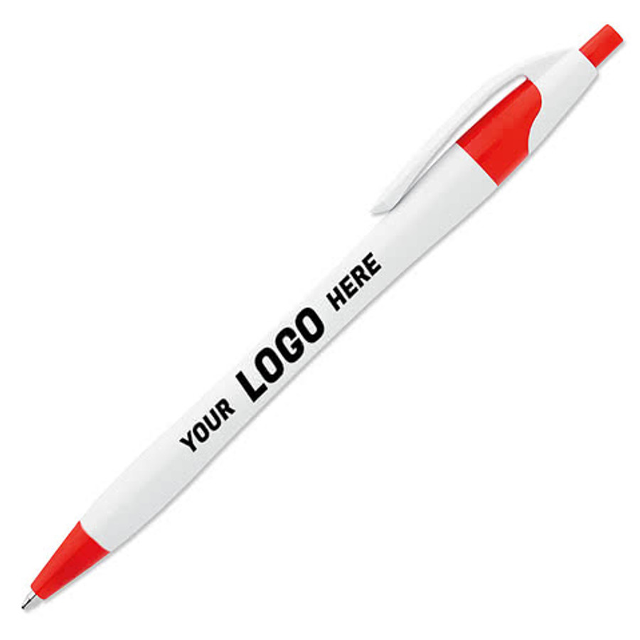 Dart White Body Retractable Pen (black ink) in Blue