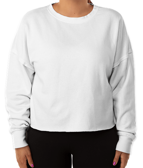 black cropped crewneck sweatshirt