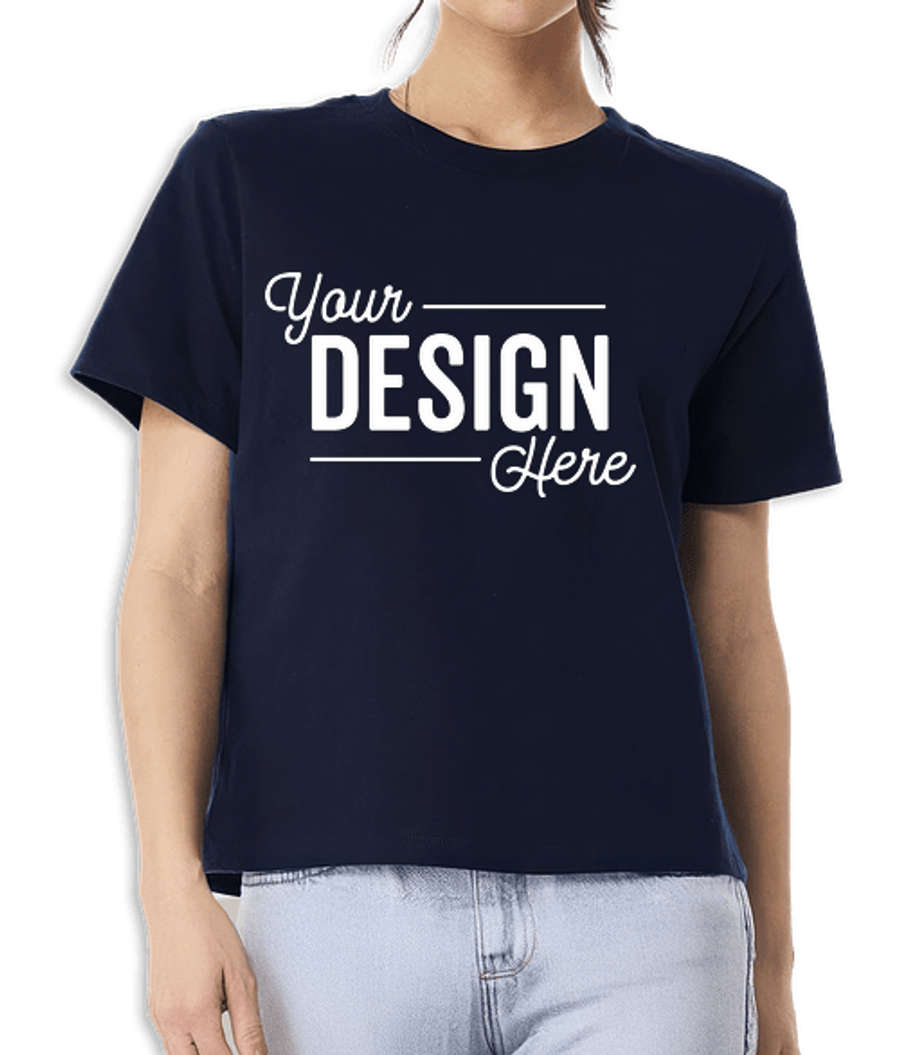 Bella + Canvas Women's Drop Shoulder Heavyweight T-shirt in Navy