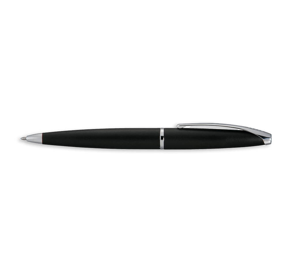 Laser Engraved Cross ATX Basalt Black Ballpoint Pen (black ink)-default