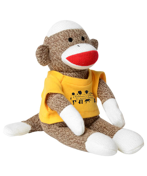 Full Color 11.5" Sock Monkey Plush Animal