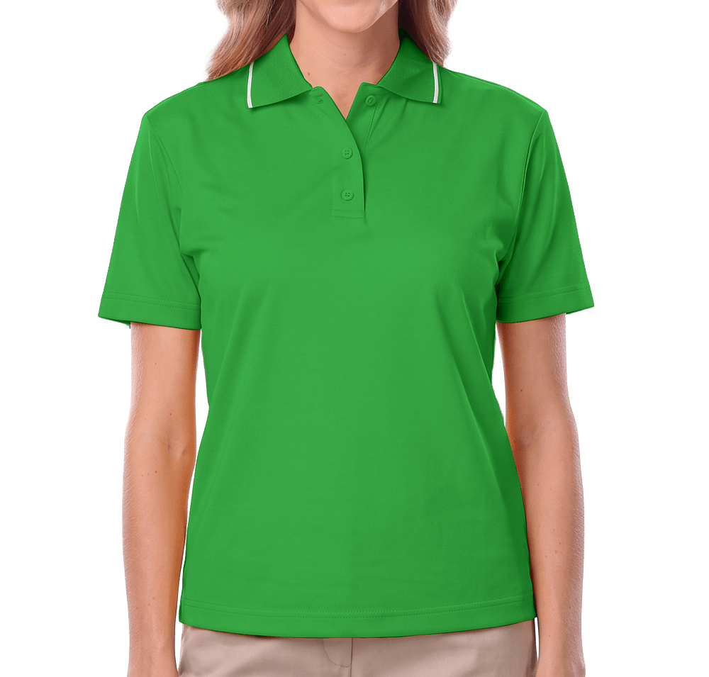 Blue Generation Women’s Trim Tipped Collar Performance Polo-default