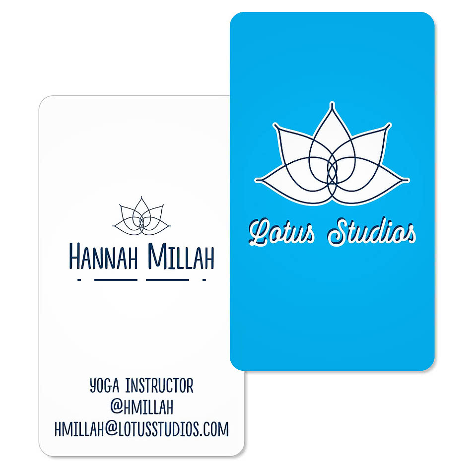 Full Color 3.5" x 2" Vertical Rounded Corner Business Cards