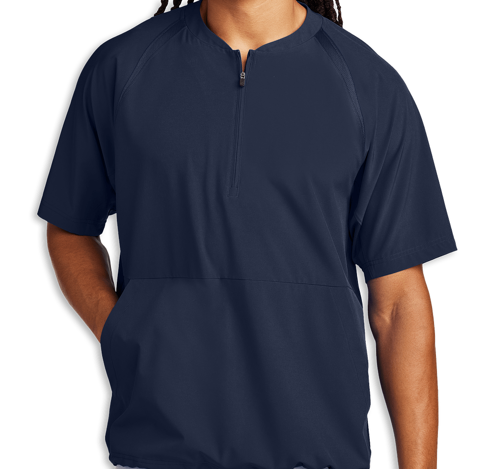 Sport-Tek Repeat Half Zip Short Sleeve Baseball Jacket-default