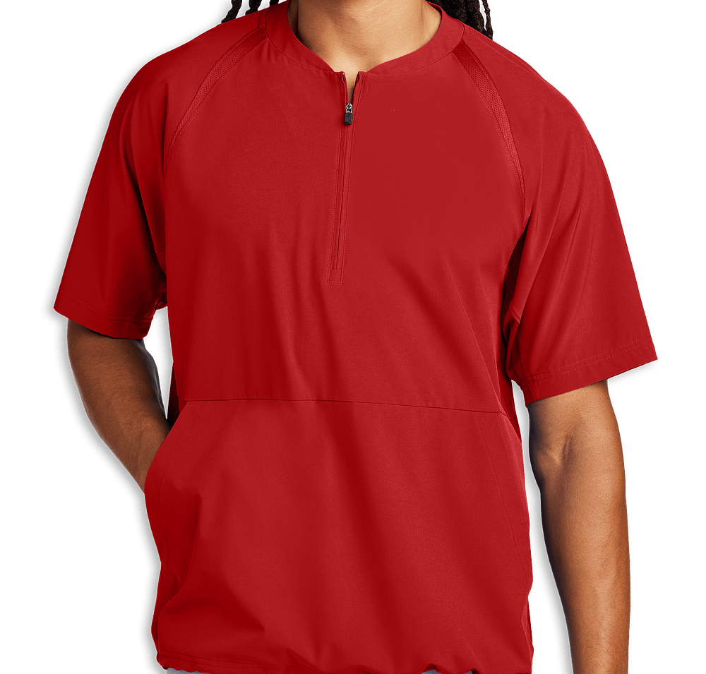 Sport-Tek Repeat Half Zip Short Sleeve Baseball Jacket-default
