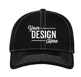 New Era 39THIRTY Contrast Stitch Stretch Fit Mesh Hat - Color: Black / White