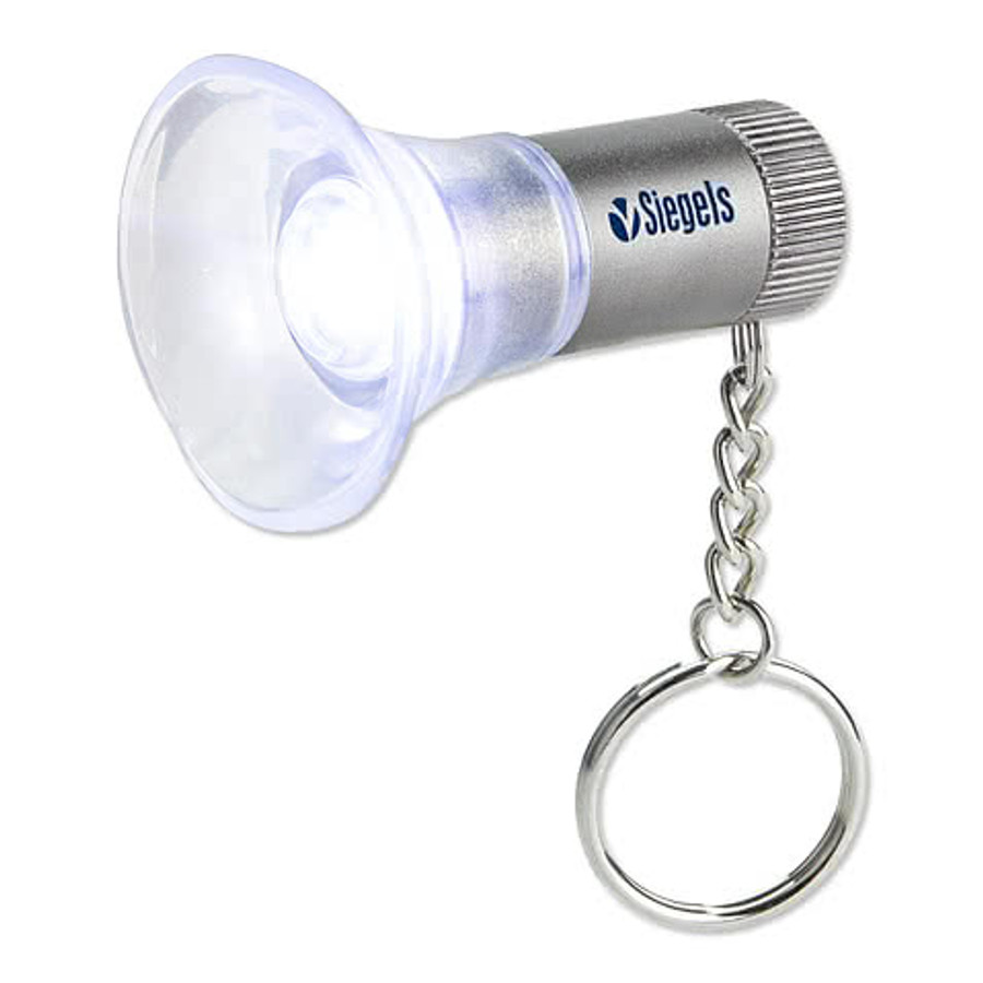 Spider LED Aluminum & Silicone Flashlight Keychain in Gray