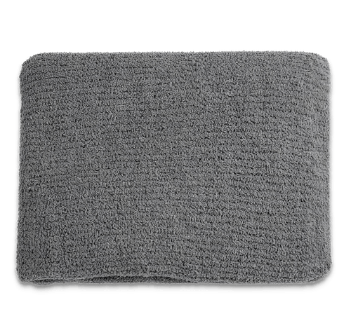 Recycled Teddy Throw Blanket in GRAY