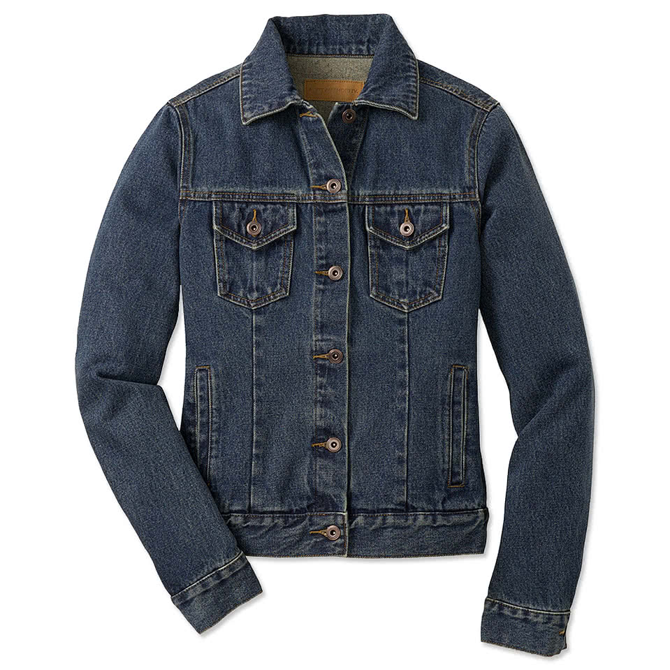 Port Authority Women's Garment Washed Indigo Denim Jacket