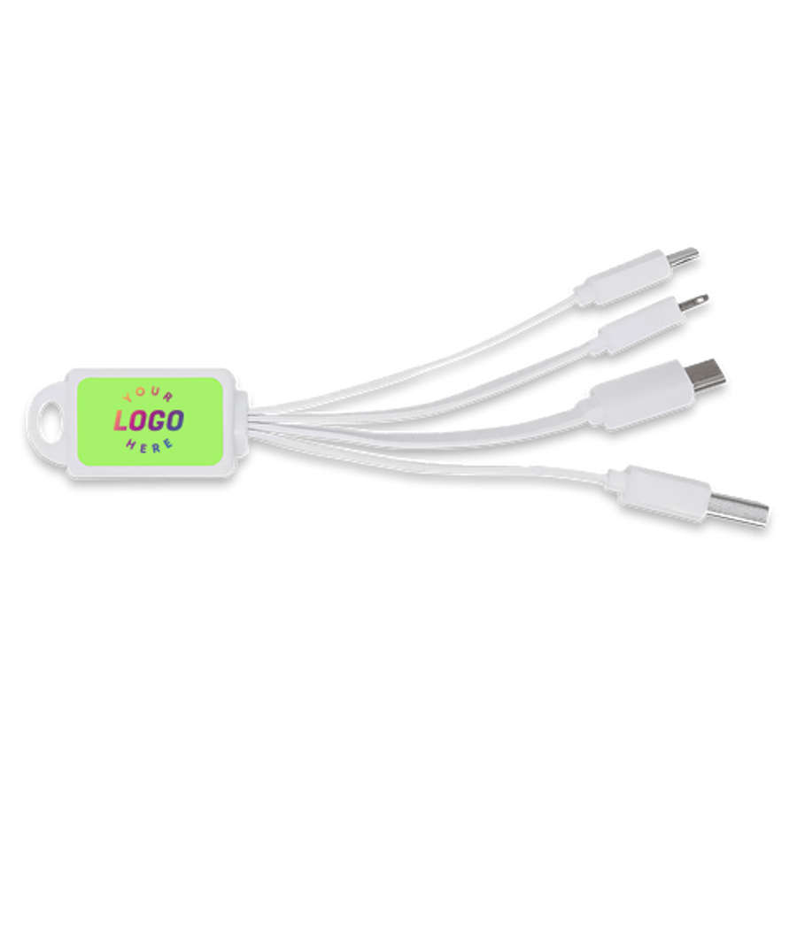 Full Color Squid 2.0 4-in-1 Charging Cable in Lime
