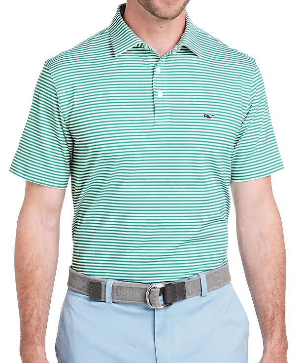 Vineyard Vines Winstead Sankaty UPF 30+ Heathered Performance Polo
