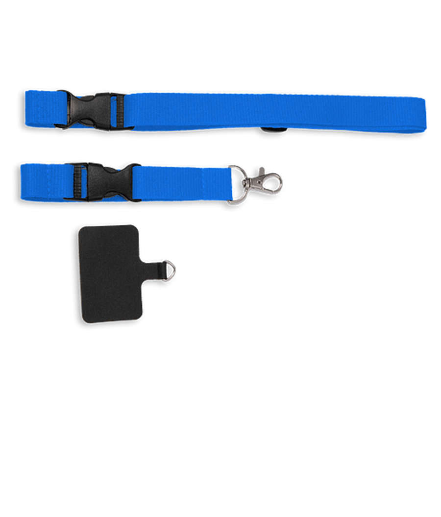 Adjustable Recycled Phone Lanyard in Blue
