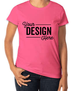 Anvil Women's Jersey T-shirt - Color: Hot Pink