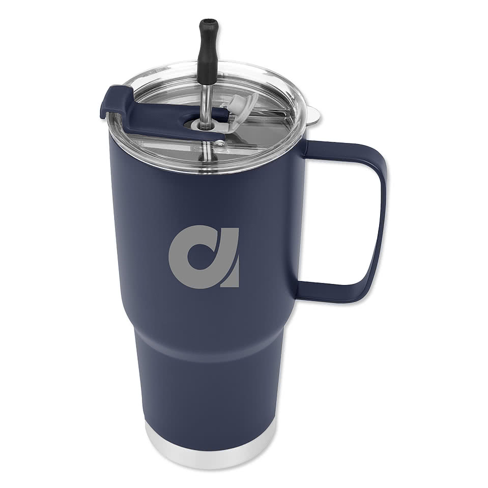 30 oz. Lisbon Stainless Steel Tumbler with Straw