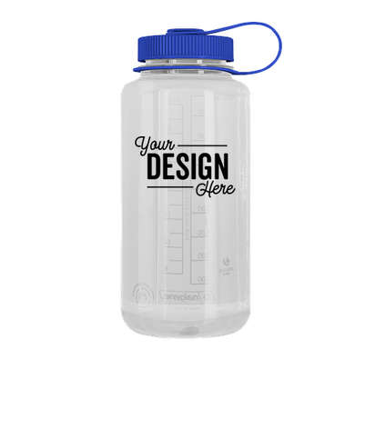 Nalgene 32 oz. Sustain Tritan Wide Mouth Water Bottle - Clear / Blue