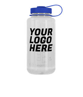 Nalgene 32 oz. Sustain Tritan Wide Mouth Water Bottle - Color: Clear / Blue