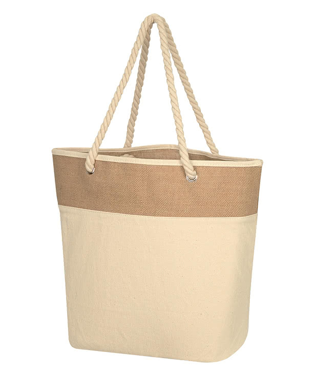 Burlap Rope Tote Bag