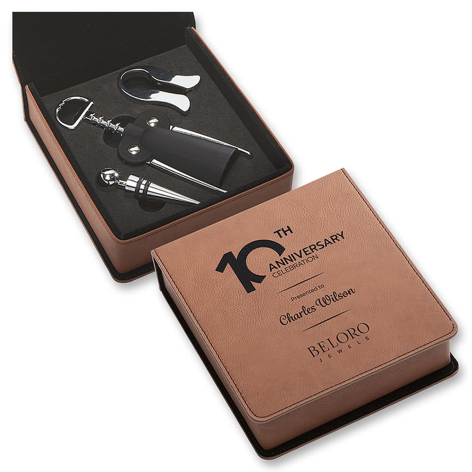 Laser Engraved Falkland 3 Piece Wine Accessory Set