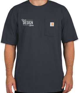 Carhartt Workwear Crewneck Pocket T-shirt - Embroidered - Color: Navy
