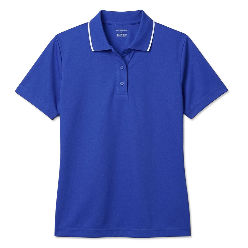 Blue Generation Women’s Trim Tipped Collar Performance Polo