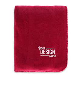 Port Authority Fleece Blanket with Strap - Color: Red