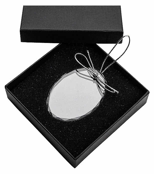 Optical Crystal Oval Ornament