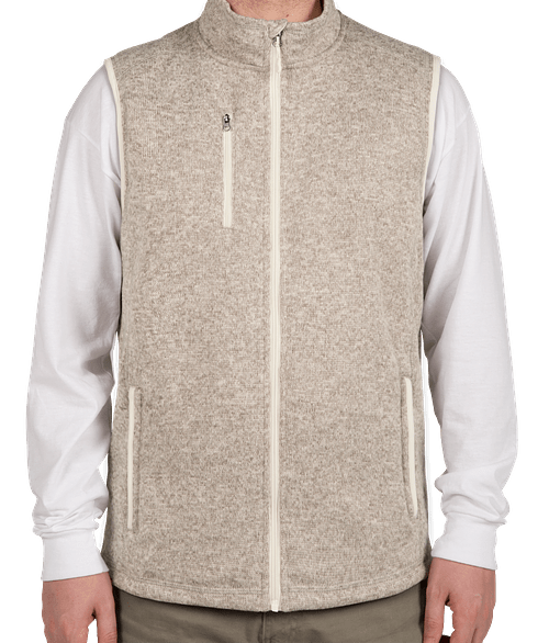 Charles River Sweater Fleece Vest in Oatmeal Heather