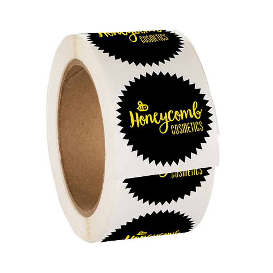 Full Color 2" Starburst Roll Labels (Roll of 500) in White