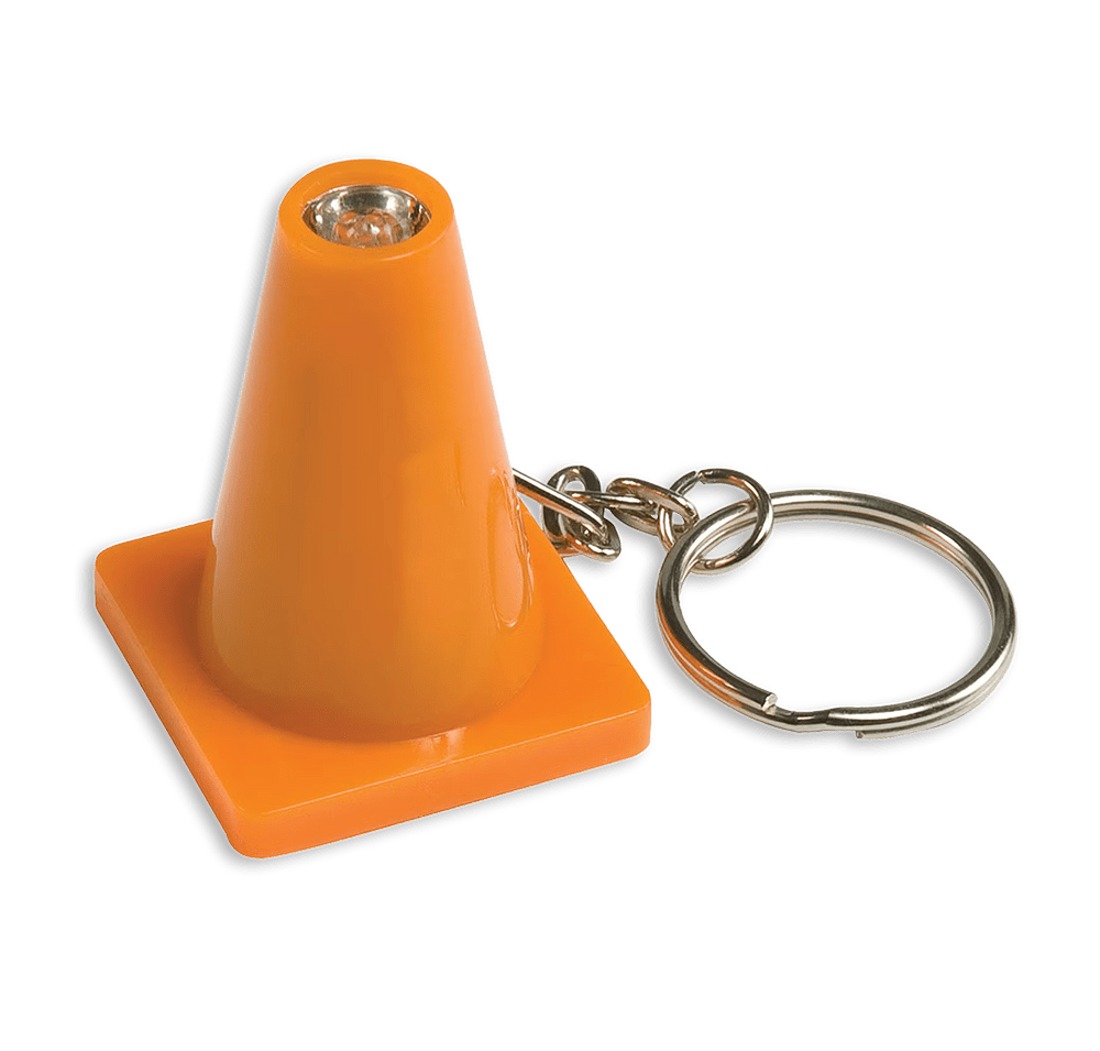 Light Up Safety Cone Keychain-default